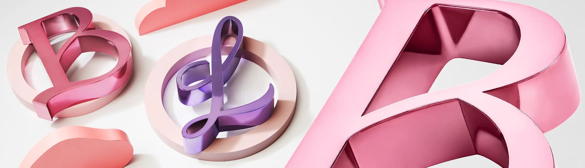 حروف ملونة من الكروم المقاوم للصدأ