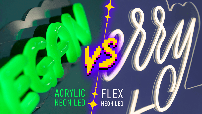 Neony LED: Neon LED akrylowy VS neon LED flex