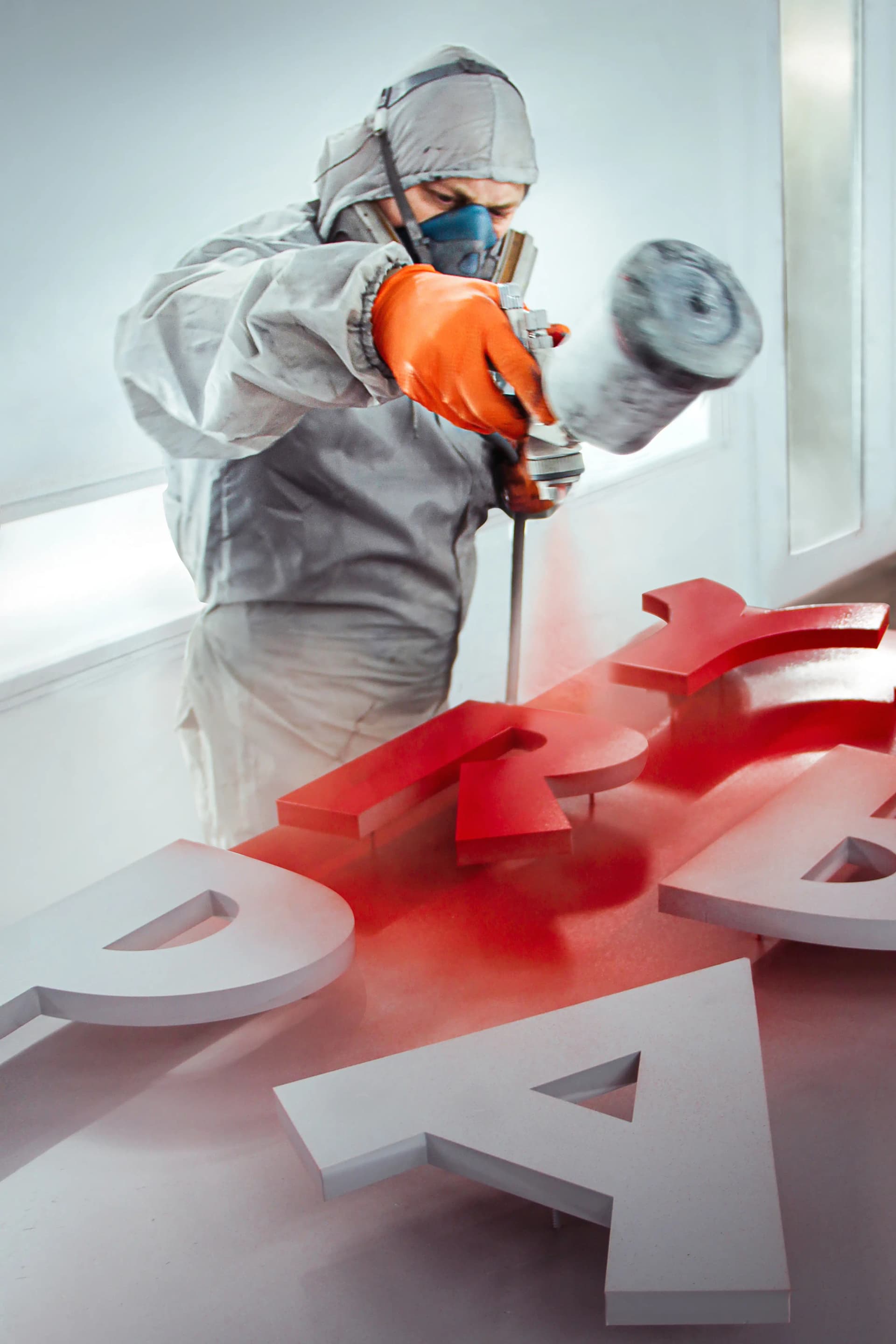 Peinture par pulvérisation Production de Pretende Peinture par pulvérisation Production de Pretende