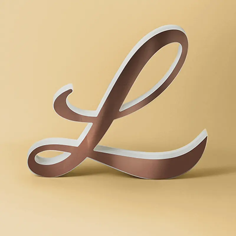 Litery świecące bokiem / po obrysie