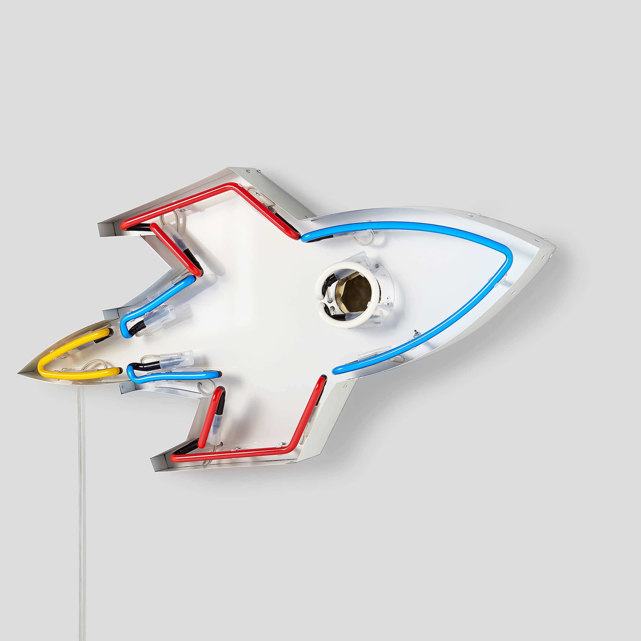 ROCKET IN FLIGHT INTO SPACE